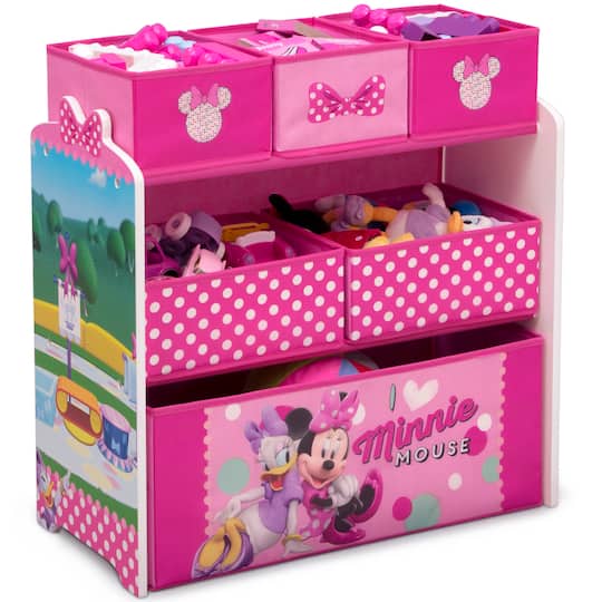 Disney&#xAE; Minnie Mouse 6 Bin Design &#x26; Store Toy Organizer